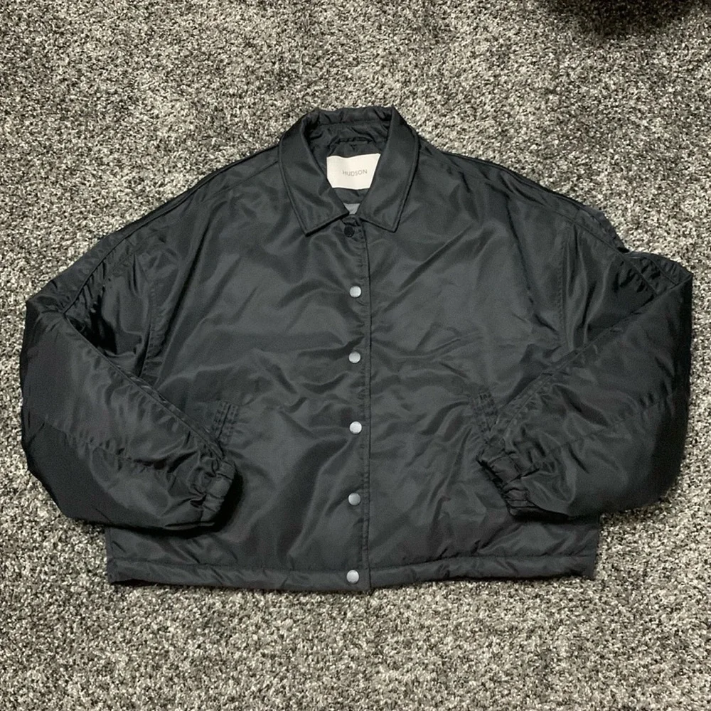 Hudson Black Boxy Crop Jacket S